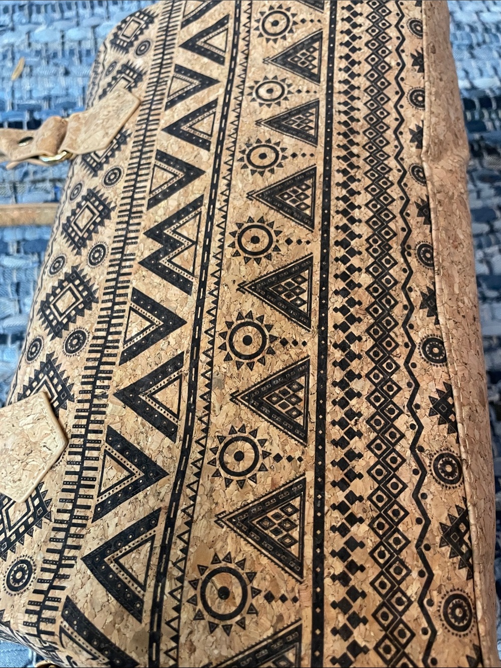 Tribal Cork Satchel in Natural Brown - Picture 6 of 6